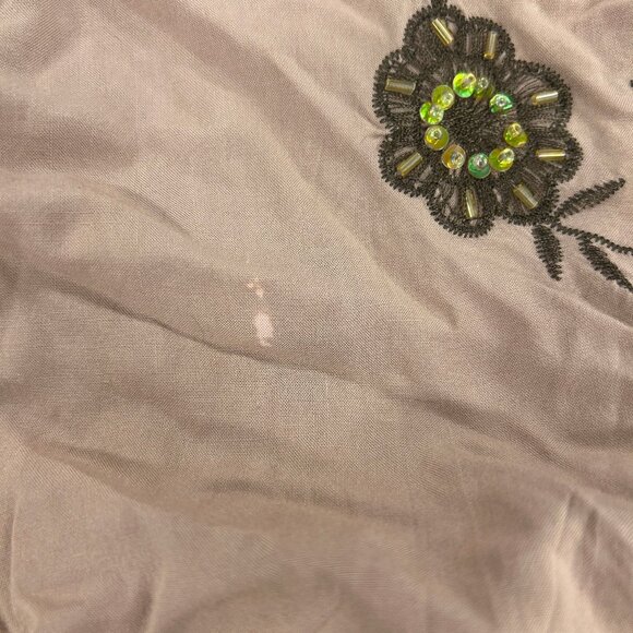 0393 Urban Mango Boho Peasant Dress –Embroidered Tunic Chocolate, Cottagecore XL - Picture 7 of 11